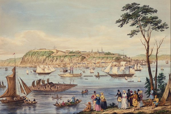 545024 View Of Quebec, B. Beaufoy, 1844 C002643 A4 Photo Print