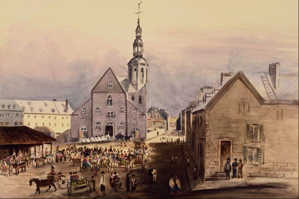 545033 French Cathedral, Quebec City, Mary M. Chaplin, 1839 C856 A4 Photo Print