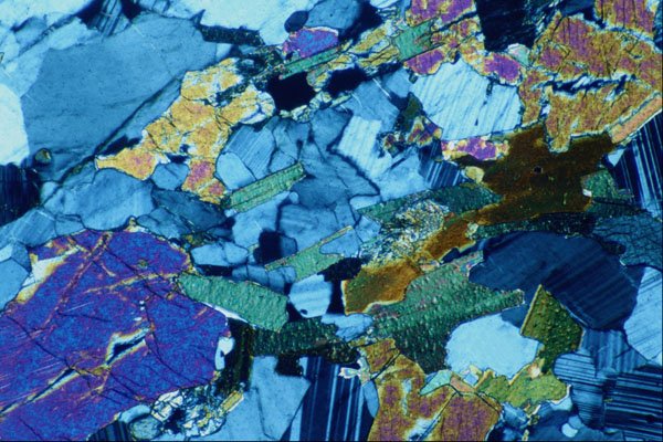 546008 Biotite And Hornblende (blue) A4 Photo Print