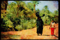 547003 Off To Market, Zagora, Morocco A4 Limited Edition Watercolour Print