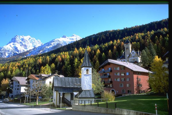 547007 Village Of Scuol, Switzerland A4 Photo Print
