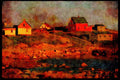 547015 Neil's Harbor In Setting Sun, Nova Scotia, Canada A4 Limited Edition Watercolour Print