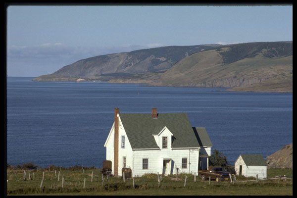 547018 Rural Farm On Shore Of Cabot Trail, Nova Scotia, Canada A4 Photo Print