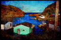 547026 Fishing Village, Quidi Vidi, Newfoundland, Canada A4 Limited Edition Watercolour Print