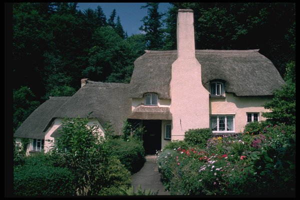 547033 House With Large Chimney, Selworthy, England A4 Photo Print