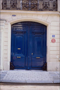 549010 Ultramarine Door With Brass Letter Box (2) A4 Photo Print