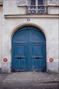 549011 Gray blue Door A4 Photo Print