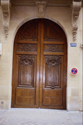 549022 Deep Ochre Door With Two Shells A4 Photo Print