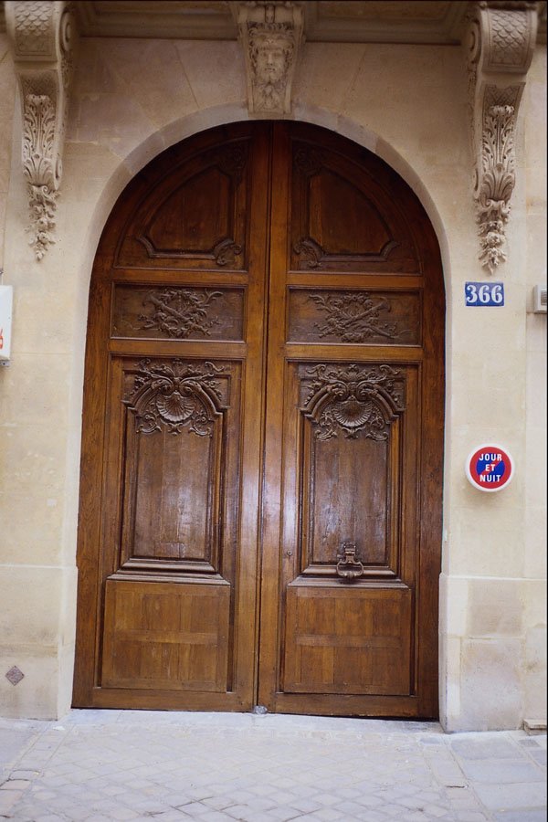549022 Deep Ochre Door With Two Shells A4 Photo Print