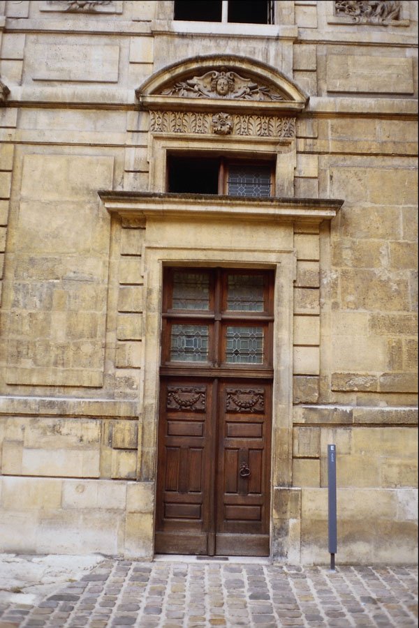 549026 Brown Door With Four Windows A4 Photo Print