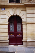 549029 Maroon Door With Two Knobs A4 Photo Print