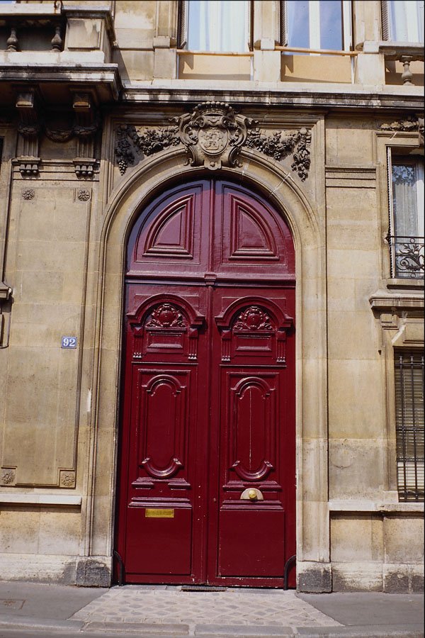 549032 Cherry Red Door A4 Photo Print