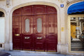 549033 Red brown Door With Two Handles A4 Photo Print