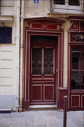 549035 Red brown Single Door A4 Photo Print