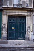 549045 Green Door With Brass Letter Box A4 Photo Print