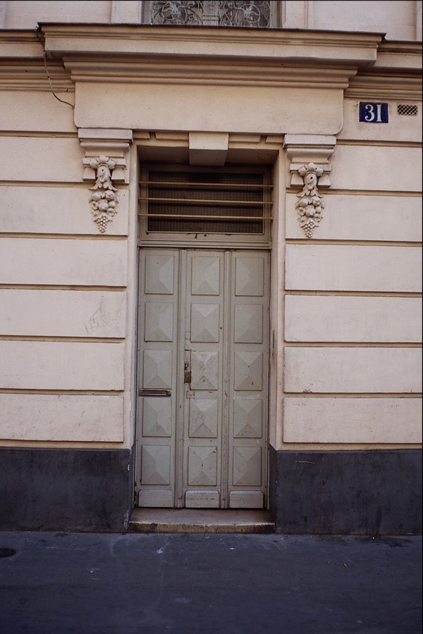 549046 Pale Green Door A4 Photo Print