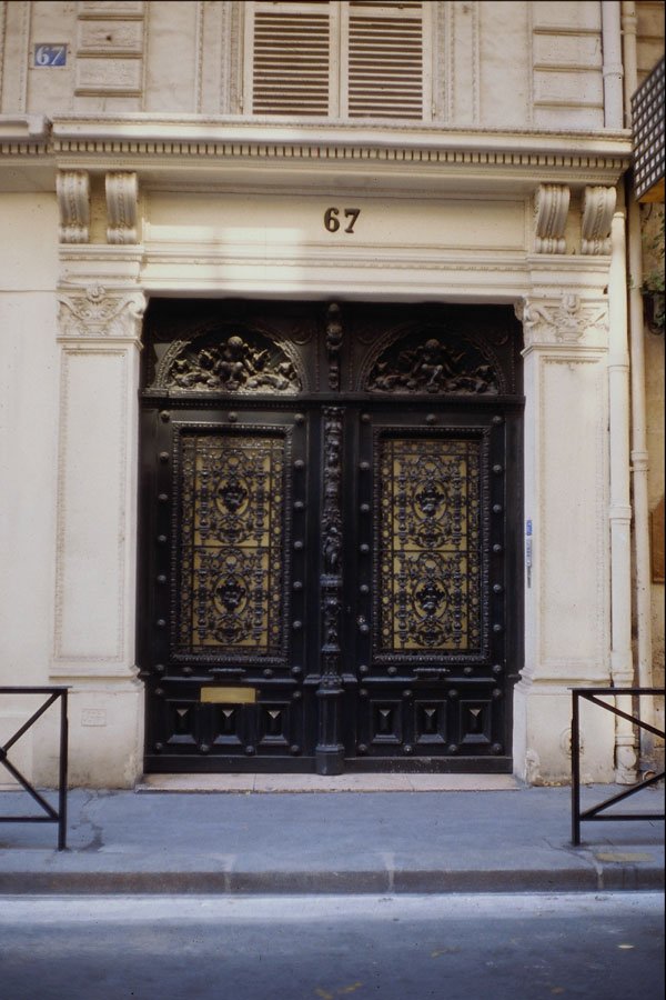 549051 Black Iron Door A4 Photo Print