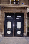 549055 Black And White Door A4 Photo Print