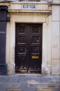 549060 Black Door With Brass Letter Box (2) A4 Photo Print