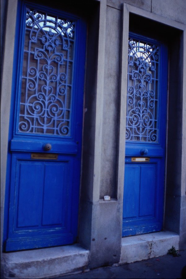549088 Two Blue Doors A4 Photo Print