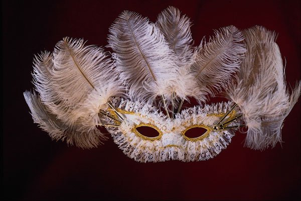 550024 White Ball Mask A4 Photo Print