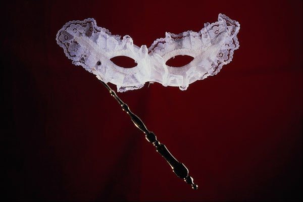 550025 White Stick Mask A4 Photo Print