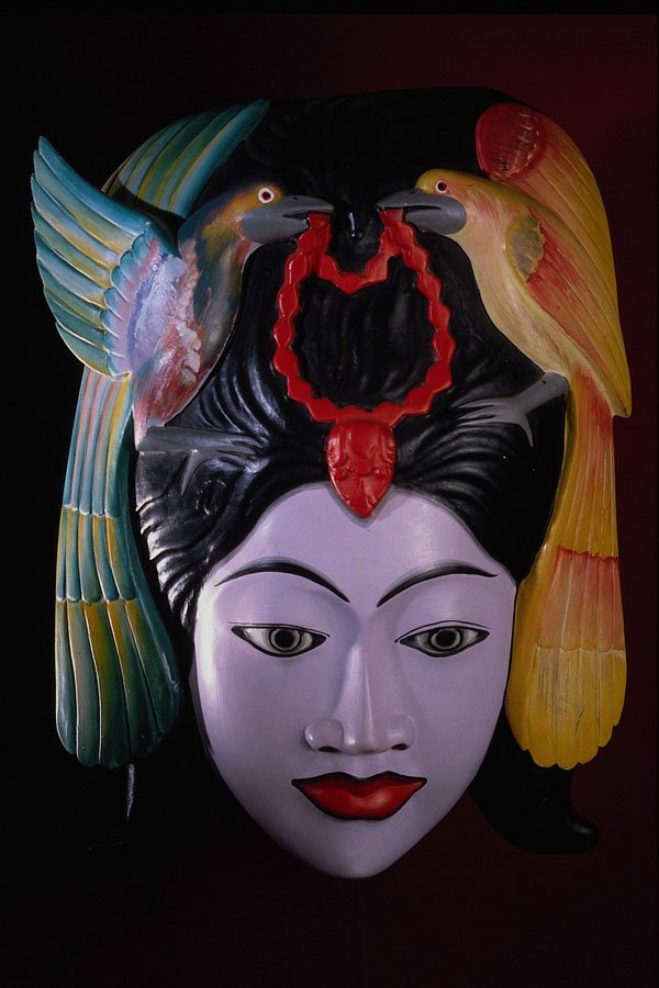 550044 Bird Woman Mask A4 Photo Print