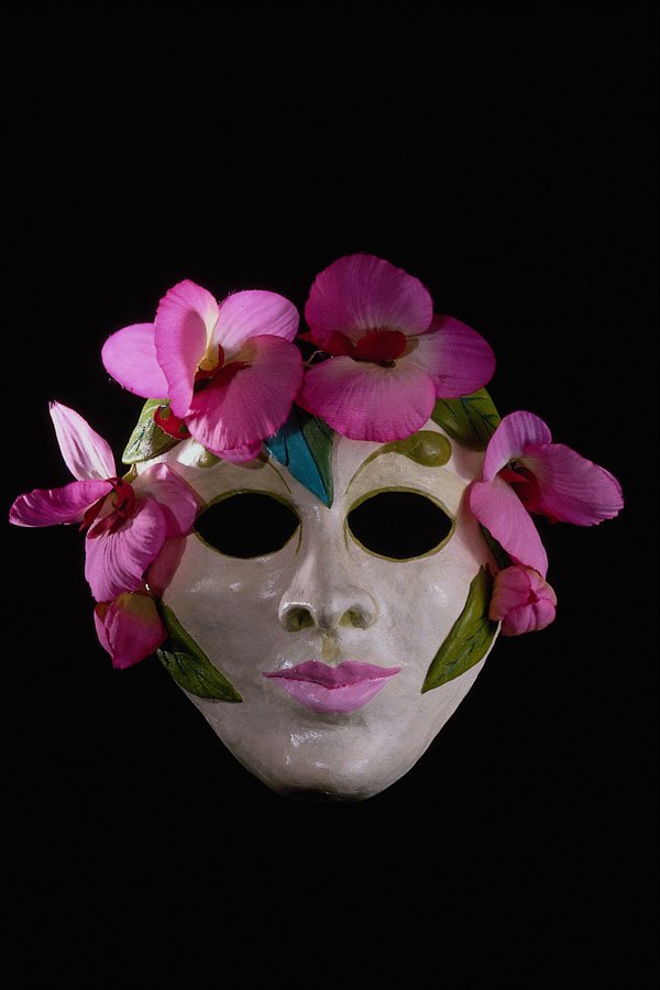 550052 Pink Flower Mask A4 Photo Print