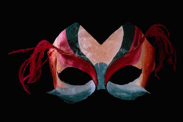550055 Feathered Half Mask A4 Photo Print