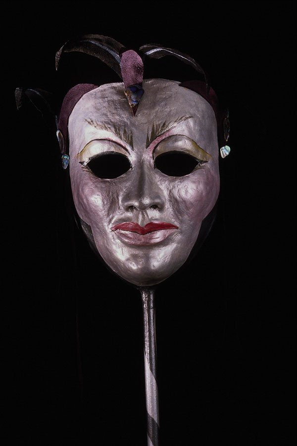 550057 Silver Stick Mask A4 Photo Print