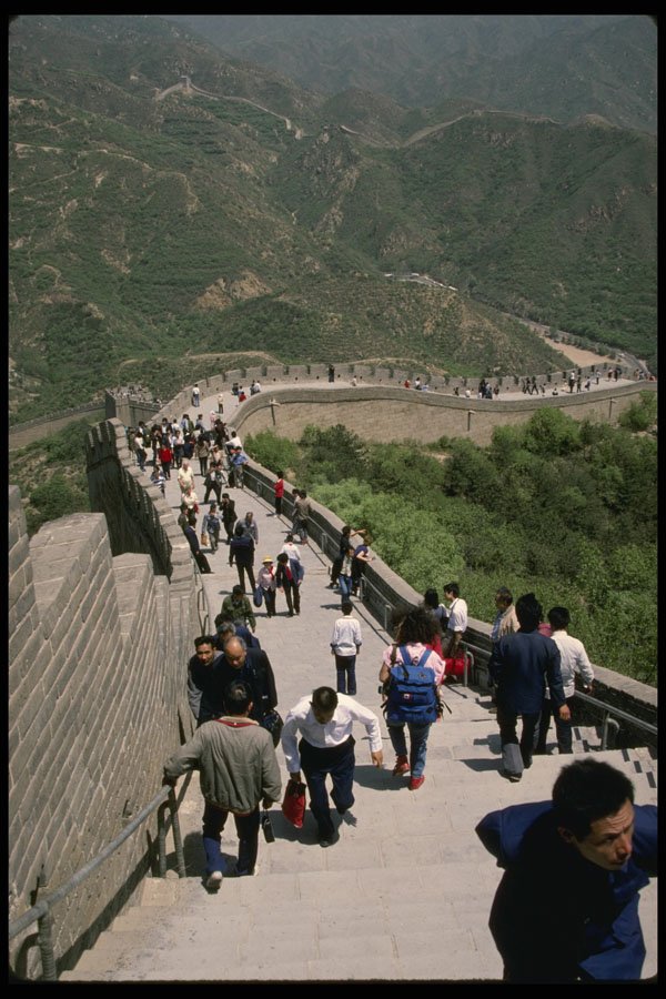 551000 Crowds On The Great Wall Of China A4 Photo Print