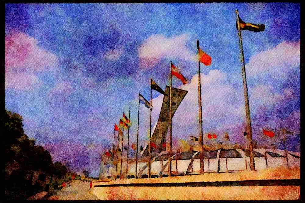551025 Olympic Stadium, Montreal, Quebec, Canada A4 Limited Edition Watercolour Print