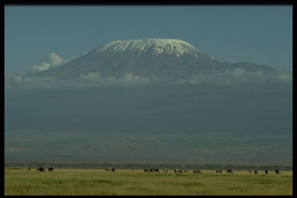 551027 Mount Kilimanjaro From Amboselli National Park, Africa A4 Photo Print