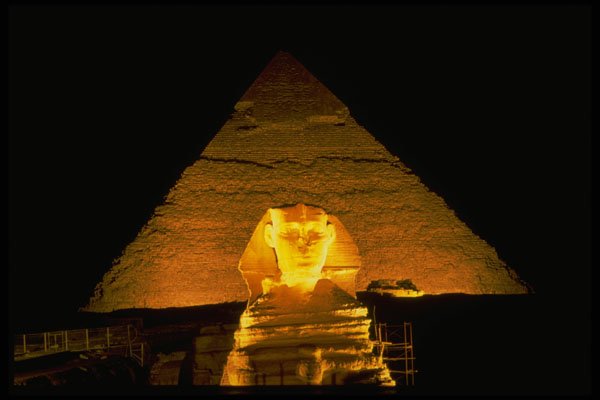 551031 Sphinx And Pyramids, Cairo, Egypt A4 Photo Print