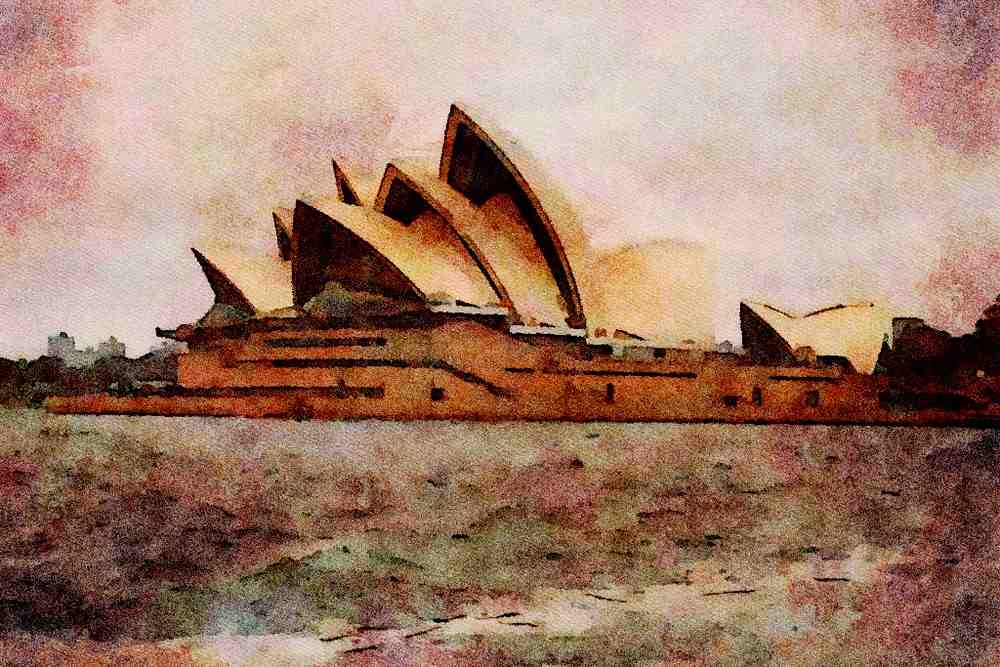 551038 Sydney Opera House, Australia A4 Limited Edition Watercolour Print
