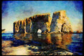 551040 Perce Rock, Quebec, Canada A4 Limited Edition Watercolour Print