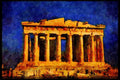 551041 The Facade Of The Parthenon Temple, Athens, Greece A4 Limited Edition Watercolour Print