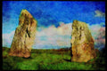 551042 Standing Stones, England A4 Limited Edition Watercolour Print