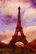 551043 Eiffel Tower, Paris, France A4 Limited Edition Watercolour Print