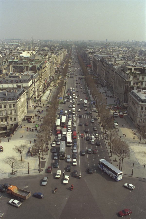 551044 Champs Elysees From The Arc De Triomphe, Paris, France A4 Photo Print