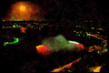 551047 Moon Rising In Background Of Niagara Falls, Canada A4 Limited Edition Watercolour Print