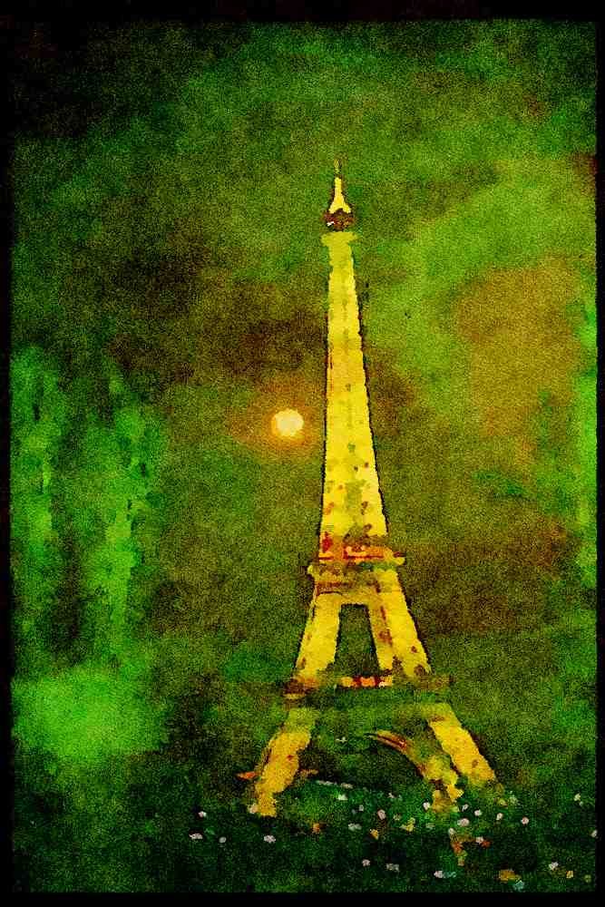 551051 Eiffel Tower, Paris, France A4 Limited Edition Watercolour Print