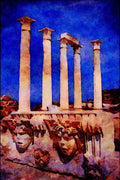 551058 Temple Of Apollo, Turkey A4 Limited Edition Watercolour Print
