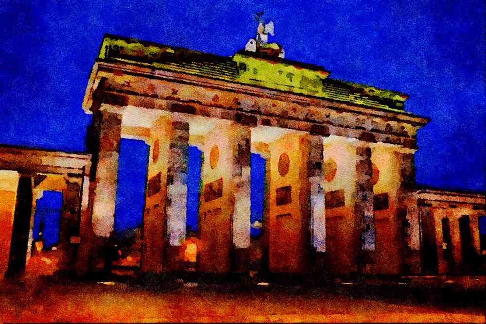 551061 Brandenburg Gate, Berlin, Germany A4 Limited Edition Watercolour Print