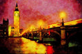 551068 Westminster Bridge And Big Ben, London, England A4 Limited Edition Watercolour Print