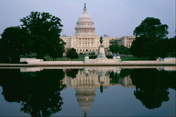 551070 U.S. Capitol And Reflection Pool, Washington D.C. A4 Photo Print
