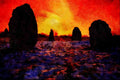 551074 Duloe Stone Circle, Cornwall, England A4 Limited Edition Watercolour Print