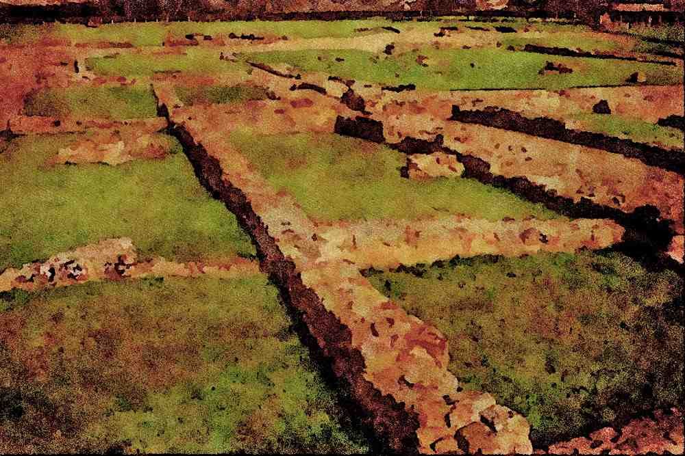 551089 Hadrian's Wall, England A4 Limited Edition Watercolour Print