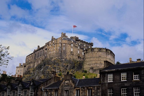 551094 Edinburgh Castle From The Grass Market, Scotland A4 Photo Print