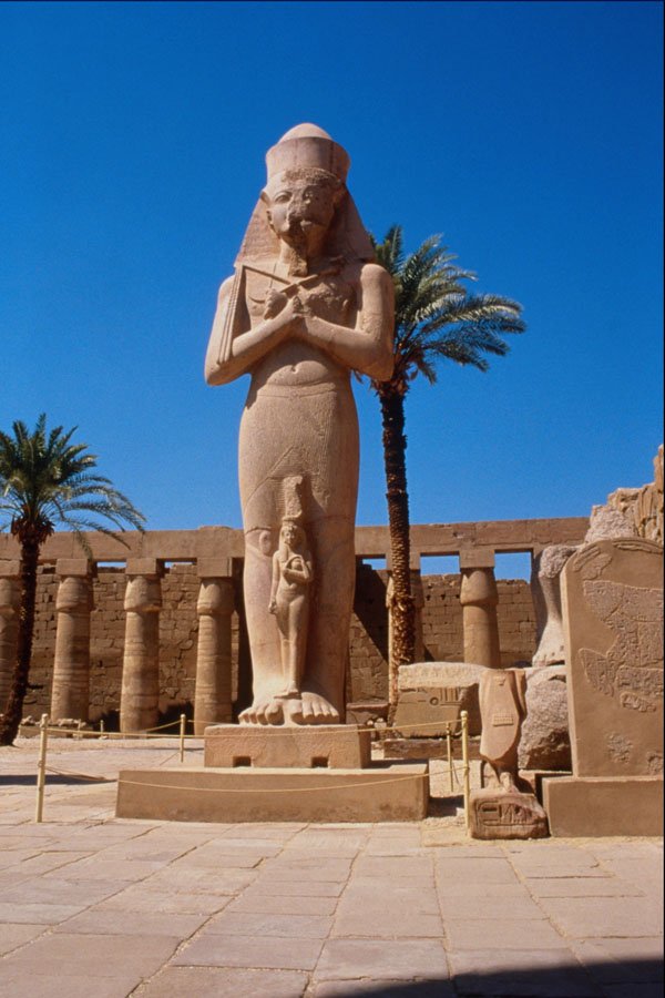 551097 Statue Of Ramses II, Temple Of Amun, Egypt A4 Photo Print